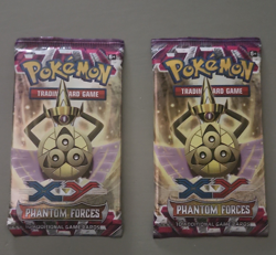 Pokemon TCG XY Phantom Forces Sealed Booster Packs 2-Pack Aegislash Art - Image 1