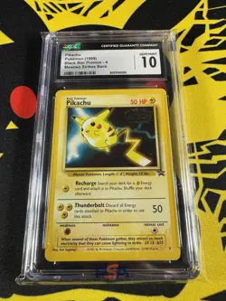 CGC 10 1999 Pikachu Promo #4 WB Movie Black Star Promo Pokemon Card WOTC Rare - Image 1