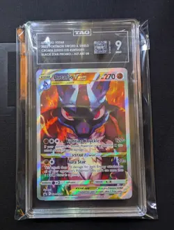 Pokemon Lucario VSTAR SWSH291 Crown Zenith Promo Alt Art TAG 9 Holo2023 C1431791 - Image 3