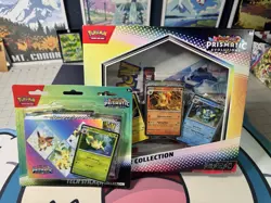 Pokemon Prismatic Evolutions Poster Collection Leafeon 3 Pack Blister Bundle - Image 1