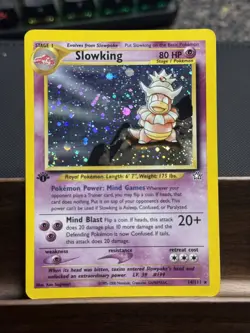 Pokemon Slowking 14/111 Neo Genesis 1st Edition Holo Rare EN 2000 80HP - Image 1