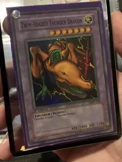Konami Yu-Gi-Oh! Twin-Headed Thunder Dragon MRD-120 1st Ed Holo Fusion + 2 more - Image 1