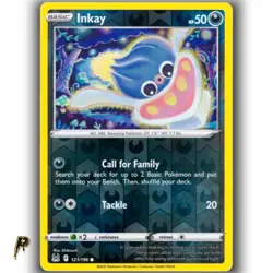 Pokemon Lost Origins Inkay 121/196 Reverse Holo Common Card NM - Image 1