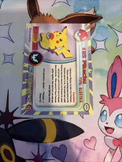 Pikachu #25 M/NM Holo Foil Vintage Topps Blue Label Pokemon Card. - Image 2