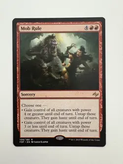 Mob Rule MTG Magic the Gathering Card NM Near Mint FRF - Image 1