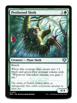 Pestbrood Sloth x4 [Secrets of Strixhaven] SOS Magic MTG *PLAYSET* 🌳 - Image 4