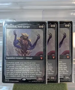 MTG Zhulodok, Void Gorger (Display Commander) Thick Stock Foil Etched CMM 779 - Image 1