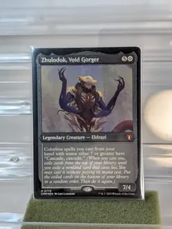 MTG Zhulodok, Void Gorger (Display Commander) Thick Stock Foil Etched CMM 779 - Image 3