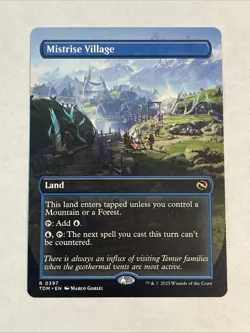 Mistrise Village (Borderless) Tarkir: Dragonstorm Regular - Image 1