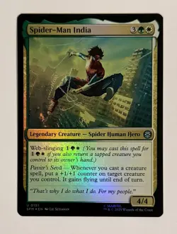 x1 Spider-Man India FOIL SPM Spider-Man MTG 151 M/NM 1x - Image 1