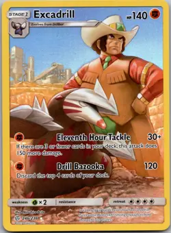 Excadrill 246/236 Secret Rare Cosmic Eclipse Pokemon Holo Near Mint - Image 1