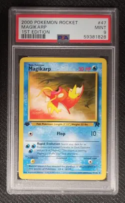 2000 POKEMON ROCKET MAGIKARP #47 1st EDITION PSA 9 - Image 1