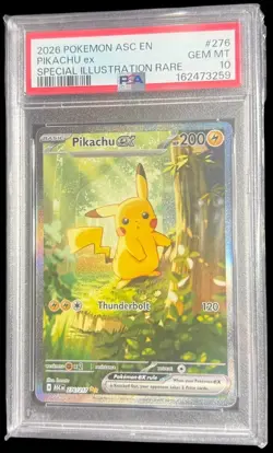 Pokemon Pikachu ex 276/217 PSA 10 Gem Mint 💎 Ascended Heroes SIR - Image 1