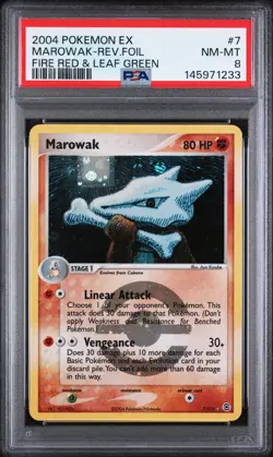 Marowak Reverse Holofoil 7/112 Pokemon Fire Red & Leaf Green NM PSA 8 - Image 1
