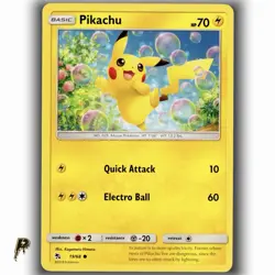 Pokemon Sun & Moon Hidden Fates Pikachu 19/68 Non Holo Common NM - Image 1
