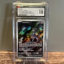 Pokemon CGC 10 Gem Mint Mewtwo Black Star Promo Holo 052 Scarlet & Violet 2023 - Image 1