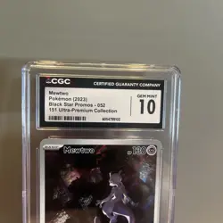 Pokemon CGC 10 Gem Mint Mewtwo Black Star Promo Holo 052 Scarlet & Violet 2023 - Image 3