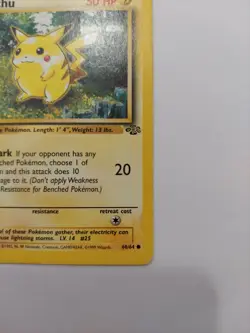Pokemon TCG Pikachu 60/64 Jungle Common Regular English 1999 1st Edition - Image 4