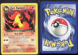 DARK RAPIDASH 44/82 UC TEAM ROCKET POKEMON UNLIMITED LP - Image 1