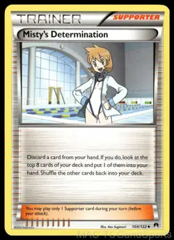 Misty's Determination 104/122 BREAKpoint Pokemon TCG NM - Image 1