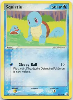 Squirtle 82/112 Common FireRed & LeafGreen Pokemon Lightly Played - Image 1