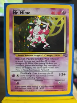 Pokemon TCG Mr. Mime Jungle 6/64 Holo Unlimited Holo Rare - Image 4
