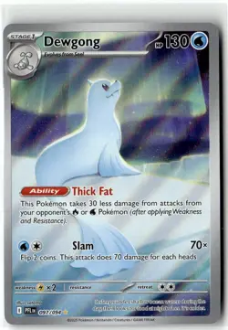 Dewgong 097/094 Near Mint Holo Phantasmal Flames Illustration Rare Pokemon - Image 1