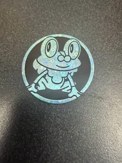 Pokemon Froakie Holographic Collectible Coin Blue Black - Image 1