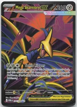Mega Skarmory ex 106/088 Ultra Rare Perfect Order Pokemon Holo Near Mint - Image 1