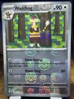 Watchog Master Ball Pattern 073/086 SV White Flare Holo Uncommon - Image 1