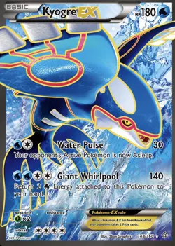 Kyogre-EX Full Art Holo Ultra Rare 148/160 XY Primal Clash 2015 HP 180 - Image 1