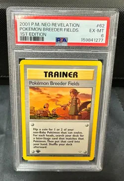 Pokemon 2001 Neo Revelation 1st Edition POKEMON BREEDER FIELDS PSA 6 EX-MT - Image 1