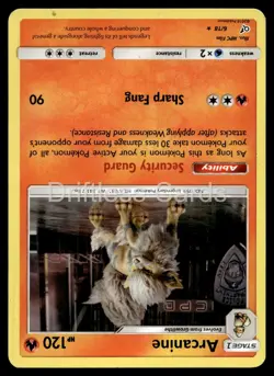 Arcanine 6/18 Rare Detective Pikachu Pokemon Holo MP - Image 1