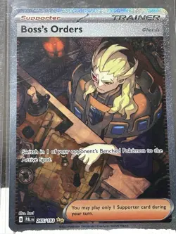 Pokemon TCG Boss's Orders Trainer Full Art Holo Rare 265/193 - Image 1