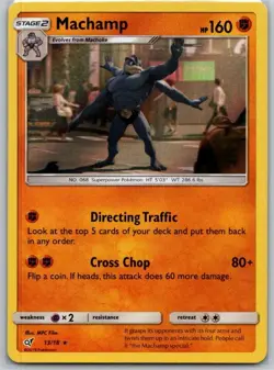 Machamp 13/18 Rare Detective Pikachu Pokemon Holo Lightly Played - Image 1