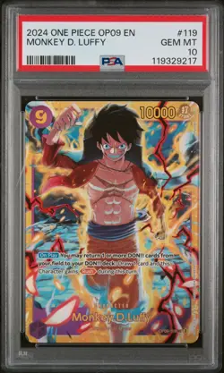 2024 One Piece Op09 Emperors New World Monkey D. Luffy #119 OP09-119 SEC PSA 10 - Image 1