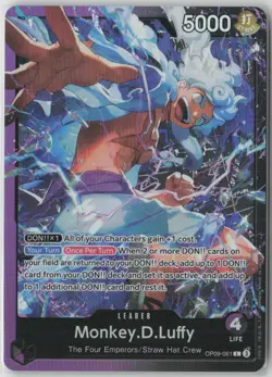 Monkey.D.Luffy OP09-061 SR Leader Starter Deck 26 Holo Foil One Piece TCG NM - Image 1
