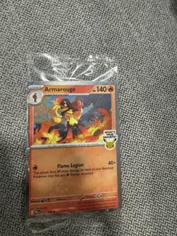 New Rare Armarouge Pokemon Best Buy Promo Card 2026 Pre-release Pitch Black - Image 1