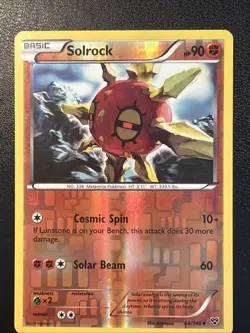 Pokemon TCG Solrock 64/146 XY Reverse Holo NM Card - Image 1