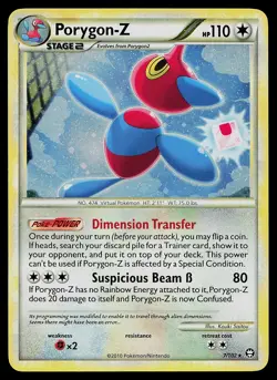 Pokemon Card - Porygon-Z HGSS Triumphant 7/102 Holo Rare - Image 1