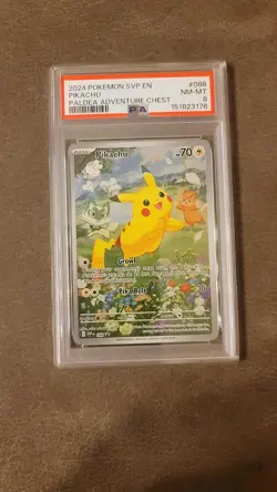 Pokemon PSA 8 Pikachu SVP #088 Scarlet & Violet Promo Cards 2024 English Holo - Image 1