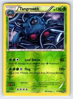 Tangrowth 2/114 2016 XY Steam Siege Pokemon Card Reverse Holo Uncommon - Nm - Image 1