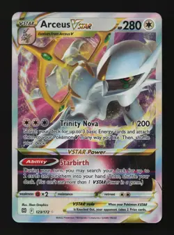 Arceus VSTAR 123/172 Holo VSTAR Rare Brilliant Stars Pokemon Cards - Image 1