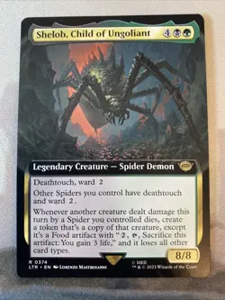 MTG Shelob, Child of Ungoliant *EXTENDED ART* The Lord of the Rings 0374 NM - Image 1