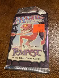 MTG. Tempest sealed booster pack 1997 vintage WOTC rare. Lot of 1 - Image 1