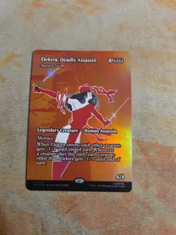 Elektra, Deadly Assassin-Massacre Girl FOIL Marvel's Super Heroes MTG NM - Image 1