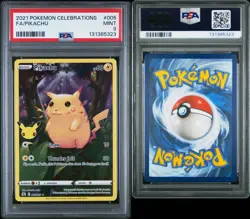 2021 POKEMON CELEBRATIONS #005 FULL ART/PIKACHU PSA 9 - Image 3