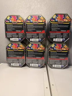 (Lot Of 6) - TCG Pokemon Mega Charizard X EX Tins - SEALED - Image 2