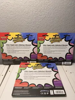 (Lot Of 3) Pokemon Ascended Heroes 2-Pack Blister Bundle Erika Sealed New - Image 2