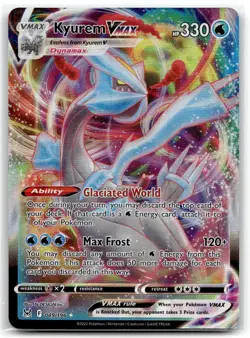 Kyurem VMAX 049/196 Holo VMAX Rare Lost Origin Pokemon LP - Image 1